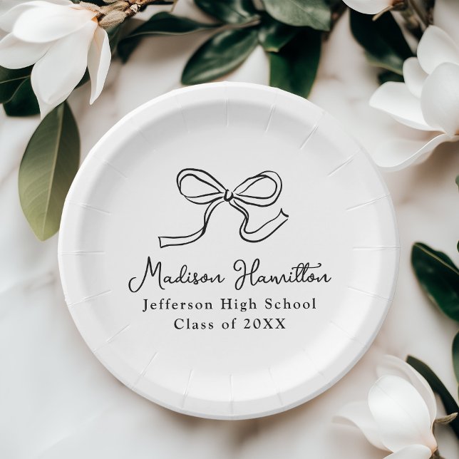 Plato De Papel Elegante Graduación de Vino Negro (Subido por el creador)