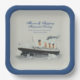Plato De Papel  Elegante guión Personalizado Titanic 