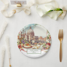 Elegante invitación italiana Boda Cena en Italia
