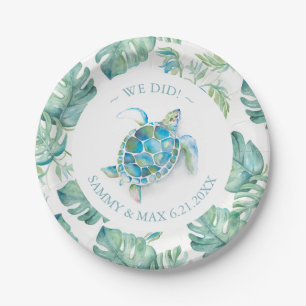 Plato De Papel Elegante juego de papel de boda personalizado
