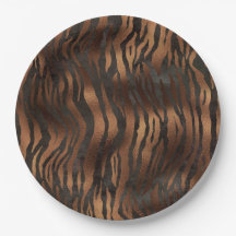 Elegante Moda Tigre Negro Bronce estilo