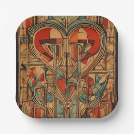 Plato De Papel Elegante multicolor