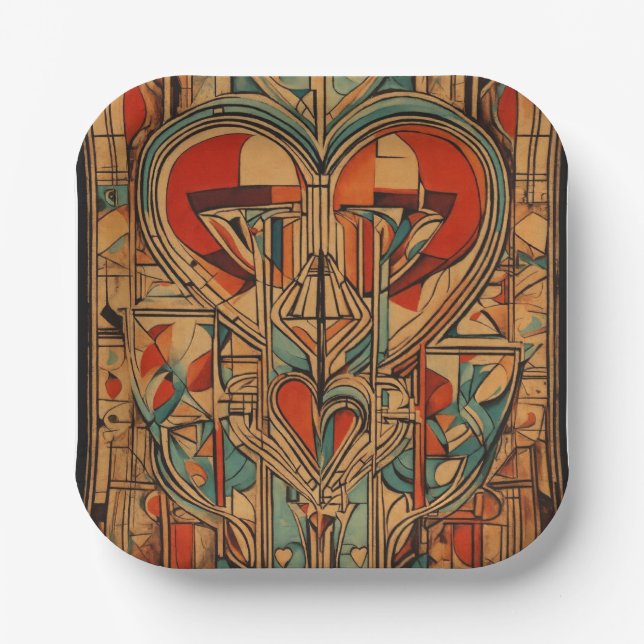 Plato De Papel Elegante multicolor (Anverso)