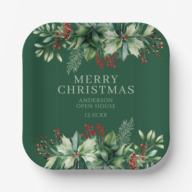 Plato De Papel Elegante Navidad  (Anverso)