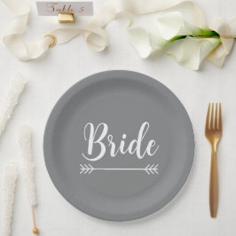 Plato De Papel elegante novia chic |