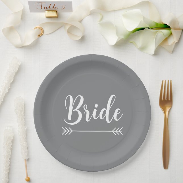 Plato De Papel elegante novia chic | (Boda)