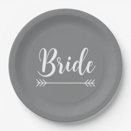 Plato De Papel elegante novia chic |