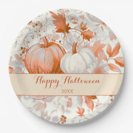 Plato De Papel Elegante otoño chinoisería Halloween