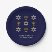 Elegante Personalizado de la Marina Hanukkah
