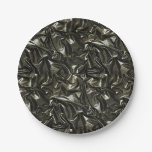 Plato De Papel Elegante placa de papel de satén negro