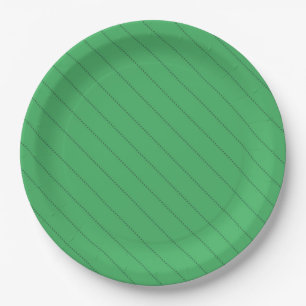 Plato De Papel Elegante rayas verdes Fiesta retro moderno