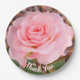 Plato De Papel Elegante rosa florido