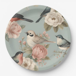 Plato De Papel Elegante Shabby Vintage Chic Cottagecore