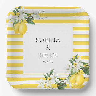 Plato De Papel Elegante Squeeze Bridal Shower