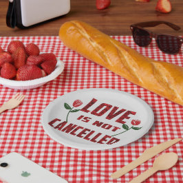 Plato De Papel Elegante Te Ama Por El día de San Valentín