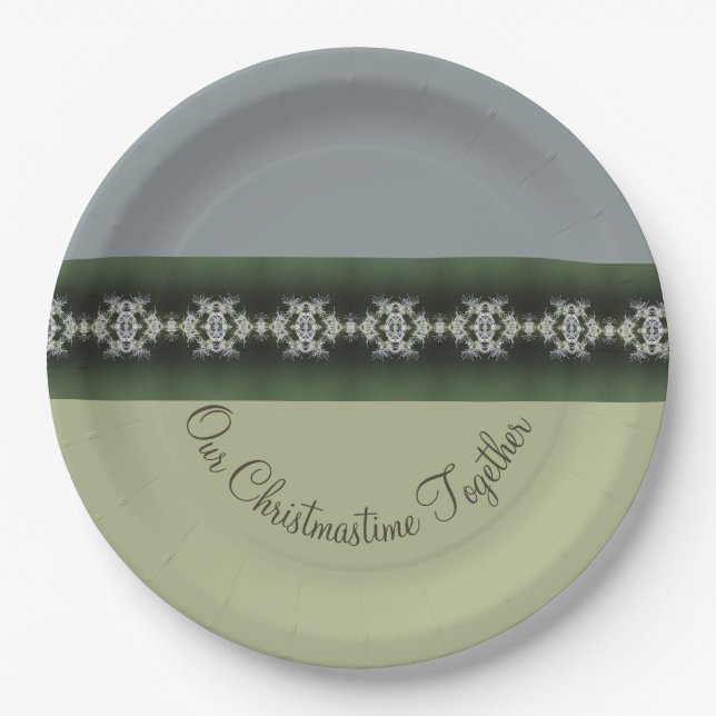 Plato De Papel Elegante tema de vacaciones (Anverso)