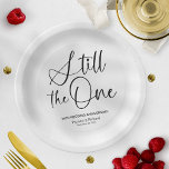 Plato De Papel Elegante Todavía El Único Boda Promete Renovación<br><div class="desc">Celebra la renovación de tu promesa boda con estilo con nuestro elegante plato de papel caligrafía. Se pueden personalizar con tus detalles y personalizar a cualquier color.</div>