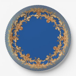 Plato De Papel Elegantes hojas de oro Occasions Placas de papel