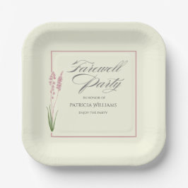 Plato De Papel Elegantes mujeres Pastel Wildflower Fiesta de desp