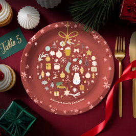 Plato De Papel Elegantes Navidades Fiesta festividad festividad M