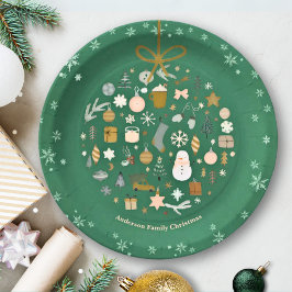 Plato De Papel Elegantes Navidades Fiesta festividad festividad M