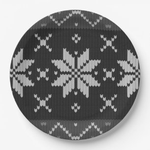 Plato De Papel Elegantes Navidades Sweater Scandinavian Knit Blac
