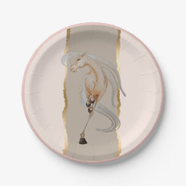 Plato De Papel Elegantes Pappgeschirr mit edlem Pferdemotiv