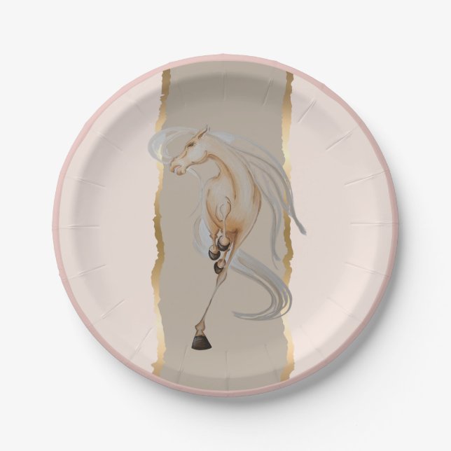 Plato De Papel Elegantes Pappgeschirr mit edlem Pferdemotiv (Anverso)
