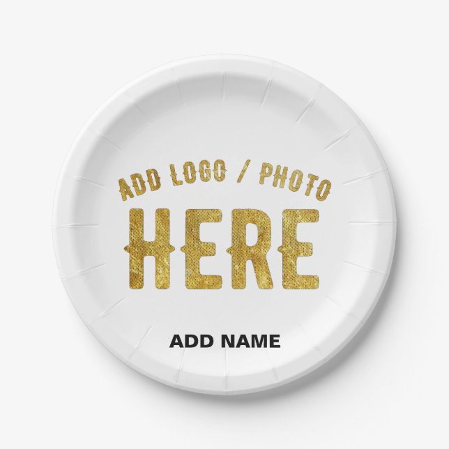 PLATO DE PAPEL ELEGANTES PERSONALIZABLES BLANCOS MODERNOS VERIFIC (Anverso)