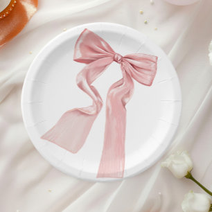 Plato De Papel Elegantes placas de papel de coqueta de bucles ros