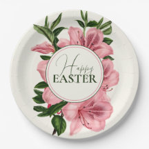 Elegantes placas de papel de Pascua Feliz