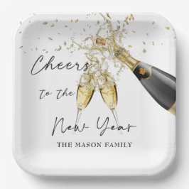 Plato De Papel Elegantes placas de papel para Fiestas de Año Nuev