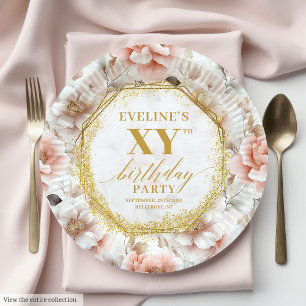 Plato De Papel Elegantes placas de papel para fiestas de cumpleañ