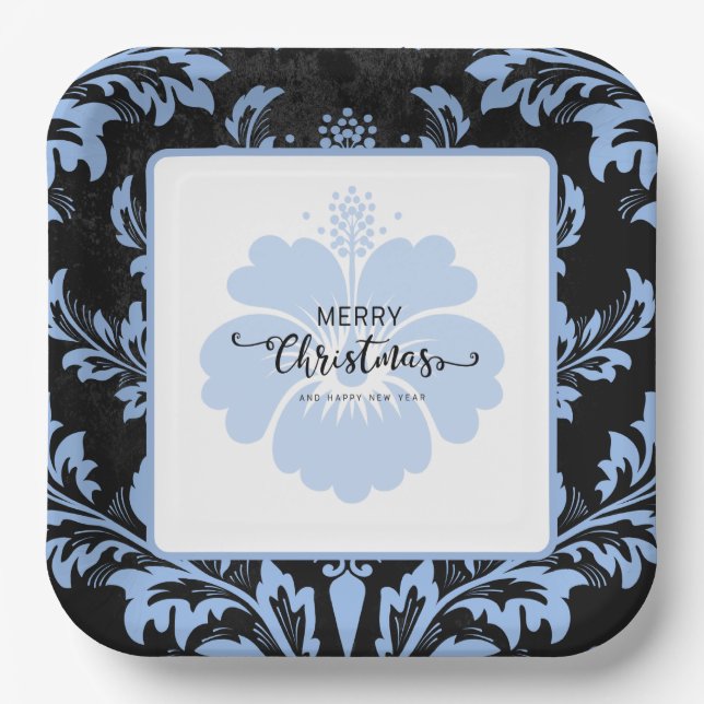 Plato De Papel Elegantes placas de papel personalizado para Navid (Anverso)