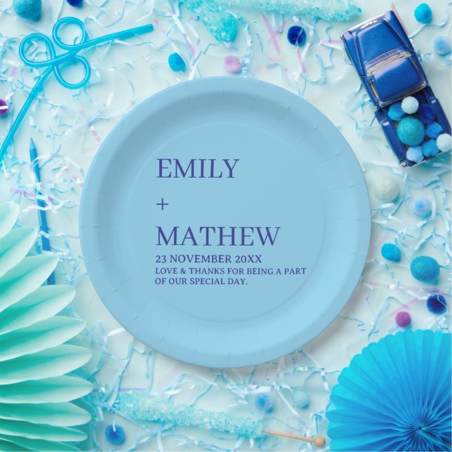 Plato De Papel ELEGANTES SERVilletas DE BODAS PERSONALIZADAS CON  (Fiesta)