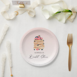 Plato De Papel Elegantes tortas de crepes Ducha de novias