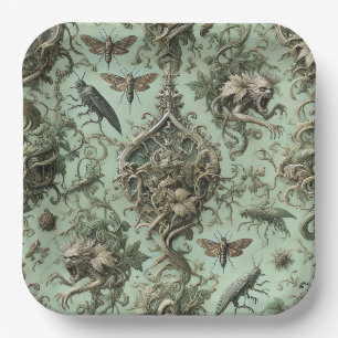 Plato De Papel Elegía Quitinos – Insecto Gótico