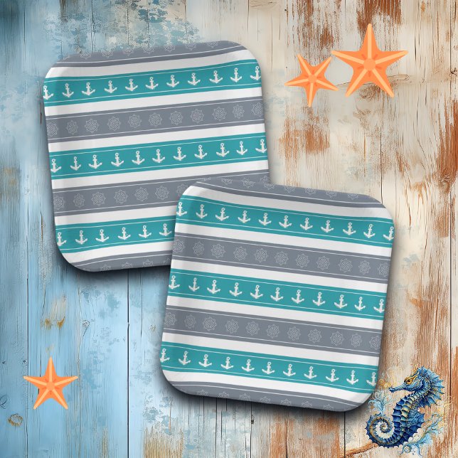 Plato De Papel Elementos del barco de patrón nautico (Subido por el creador)