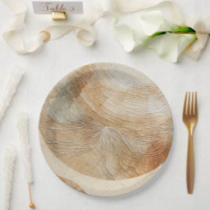 Plato De Papel Elementos Naturales Neutrales Airy Bohemian Boho