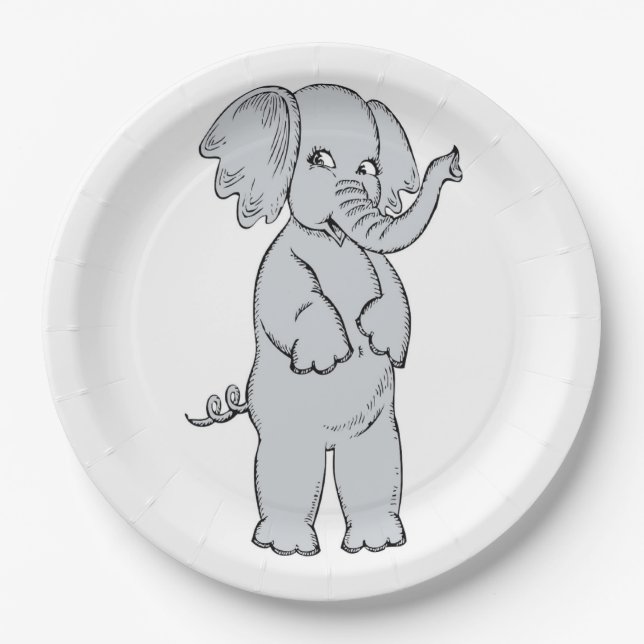 PLATO DE PAPEL ELEPHANT CHICA (Anverso)