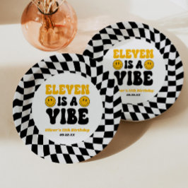 Plato De Papel Eleven Is A Vibe Retro 11th Birthday Party