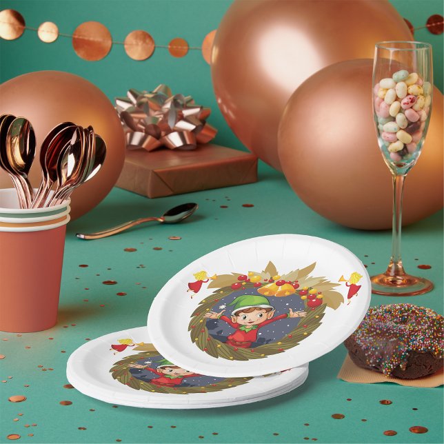 Plato De Papel Elf En Placas De Papel De Leyenda Para Navidades (Subido por el creador)