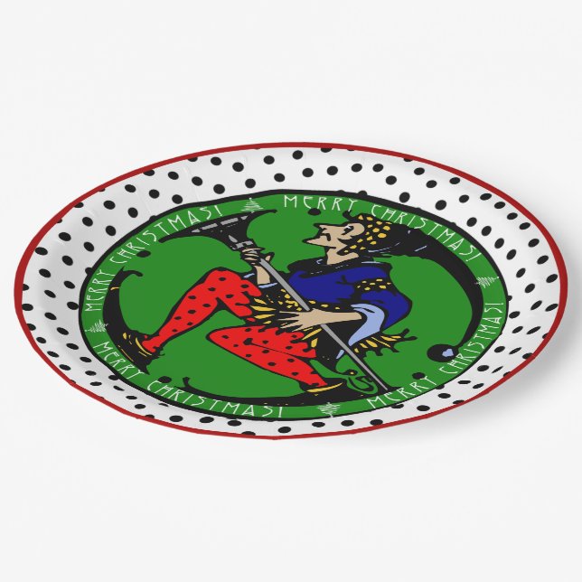 Plato De Papel Elf, Navidades de Maxfield Parrish-y (Angular)