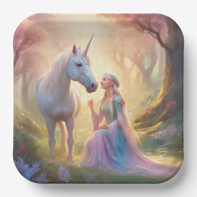 Plato De Papel Elf Princess (Anverso)