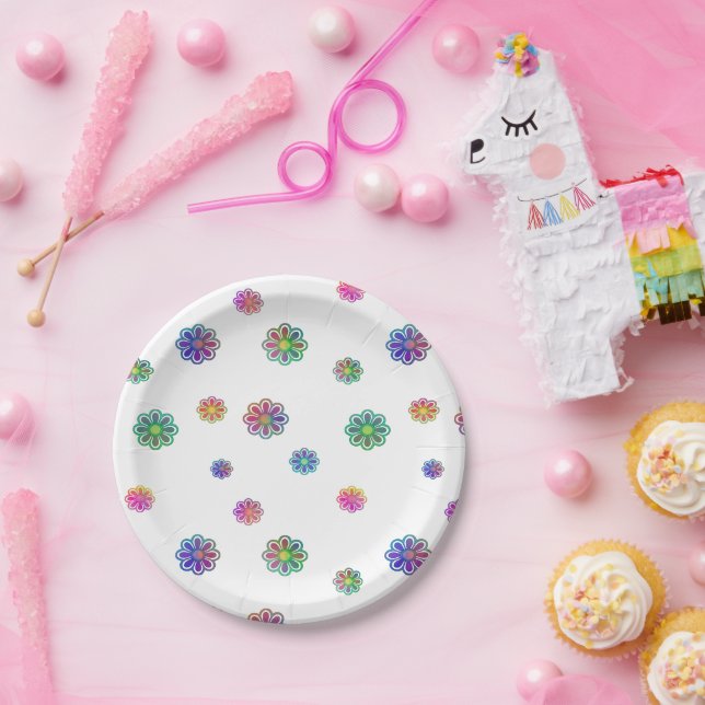 Plato De Papel Elige un ramo (Fiesta)