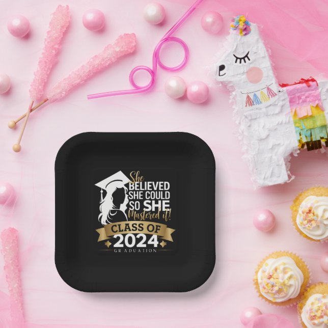 Plato De Papel Ella Creía Que Podía Así Que Lo Dominó 2024 (Fiesta)