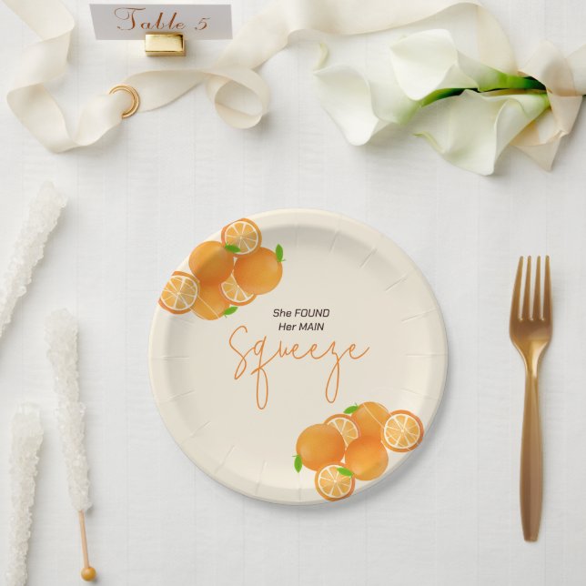 Plato De Papel Ella Encontró su Apretón Despedida de Soltera (Boda)