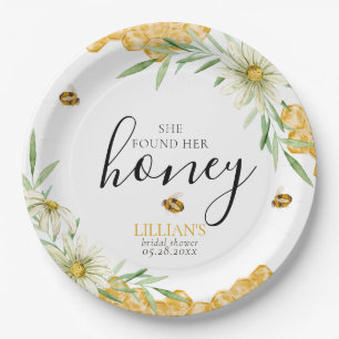 Plato De Papel Ella Encontró Su Desayuno De Boda Floral Abeja Dai
