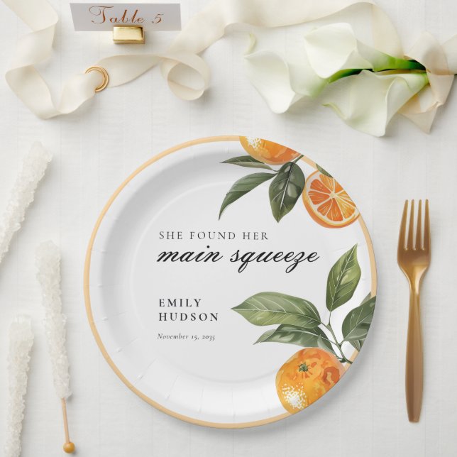 Plato De Papel Ella Encontró Su Fiesta de Despedida de Soltera 'M (Boda)