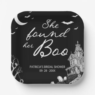Plato De Papel Ella Encontró Su Novio Halloween Despedida de Solt